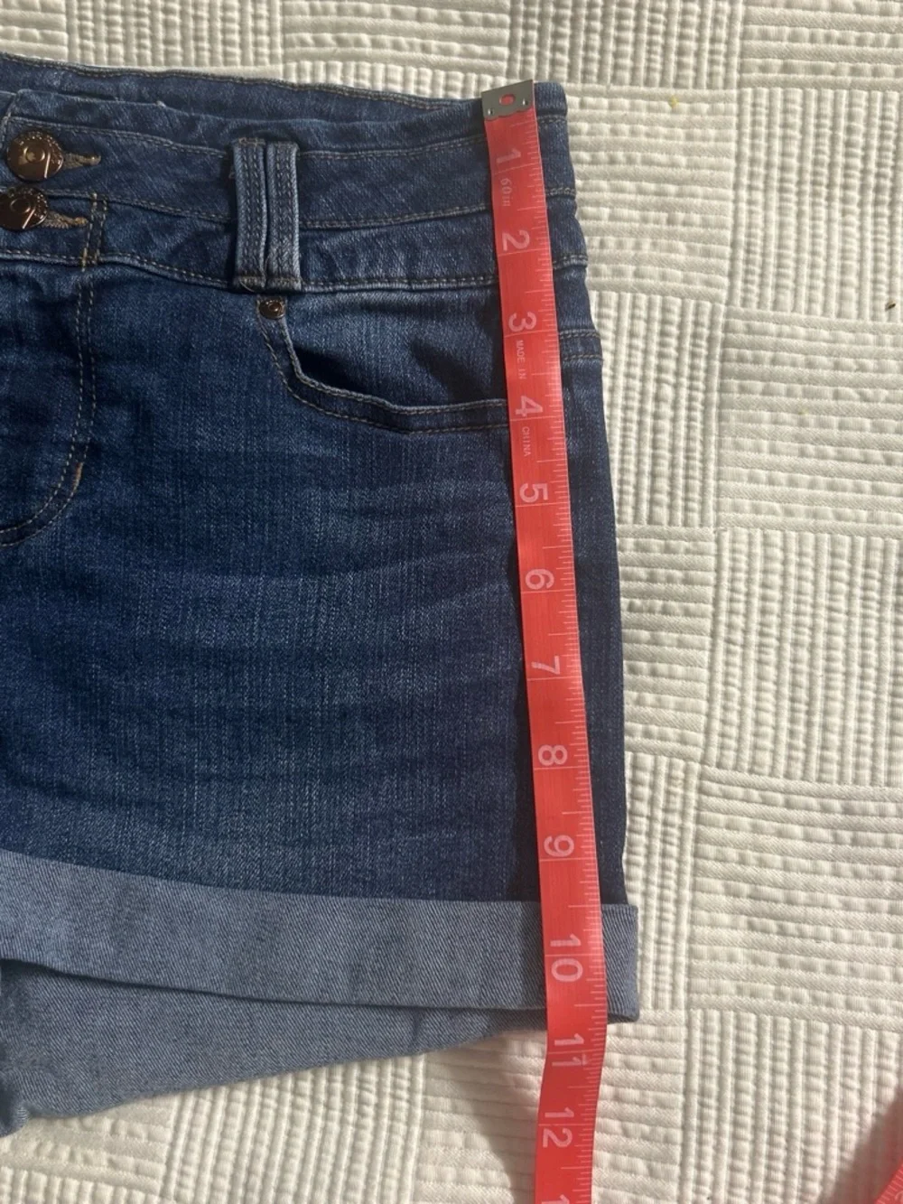Women's Dark Blue Denim Cuffed Shorts size 1